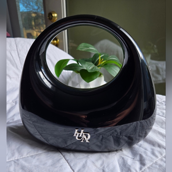 HUDA BEAUTY Handbags - HUDA BEAUTY Black Clutch with Silver Accent